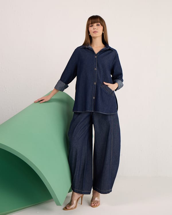 Loop Shirt Set (Indigo Jeans) — AUR