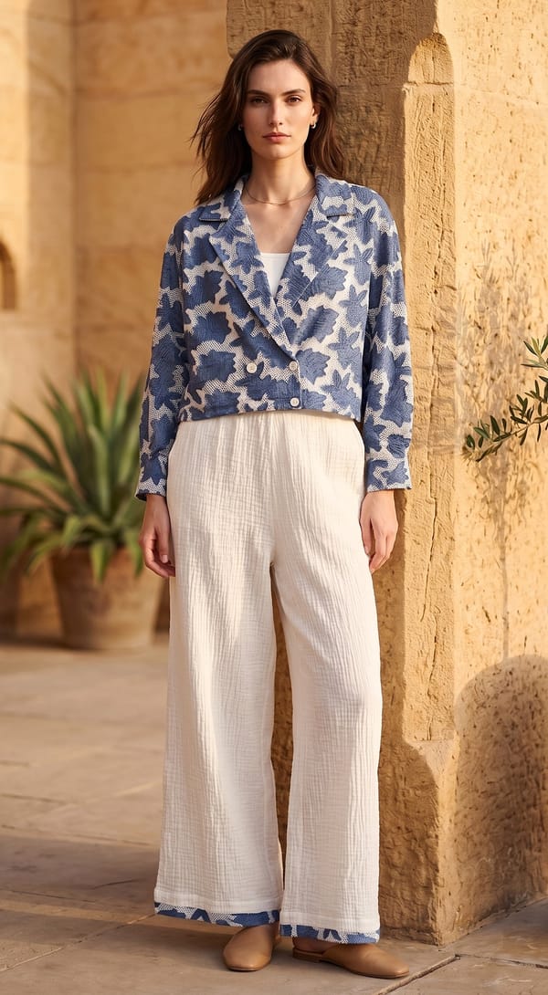 Indigo Ease Co-ord Set — Basanti Kapde aur Koffee
