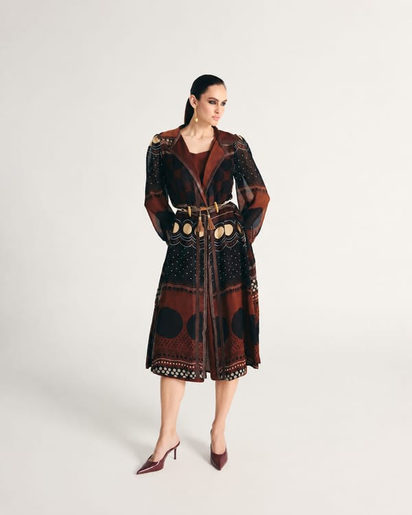 Muneera Trench Coat Set — Kamaali Pret