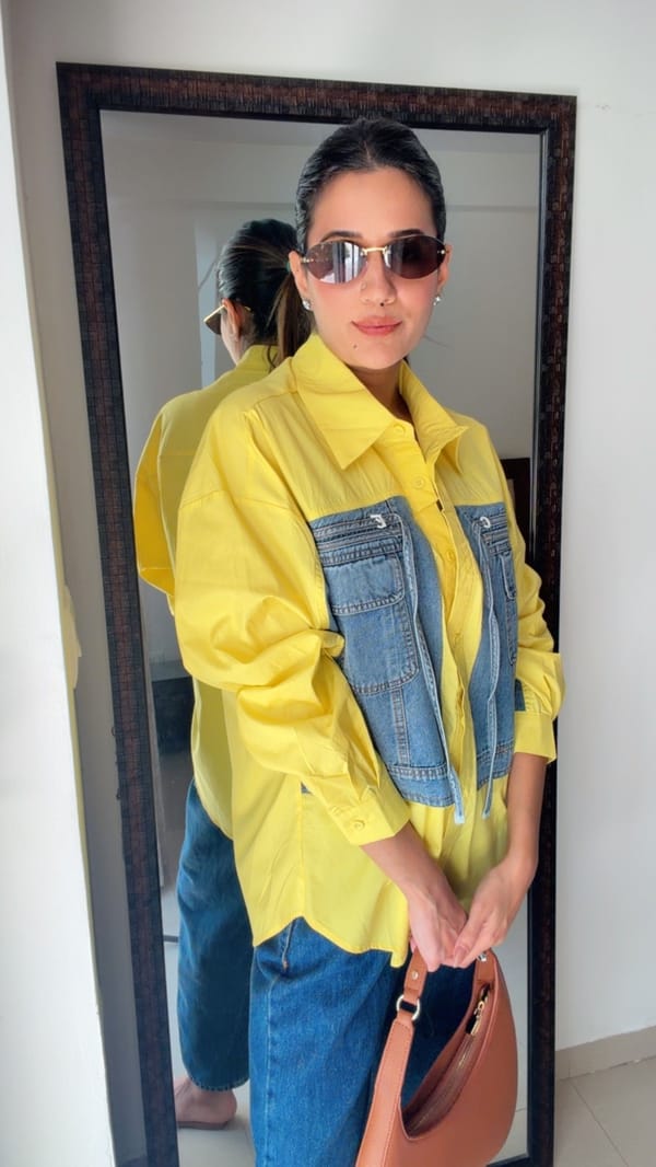 Pocket Denim Poplin Shirt — CLOSET AFFAIR