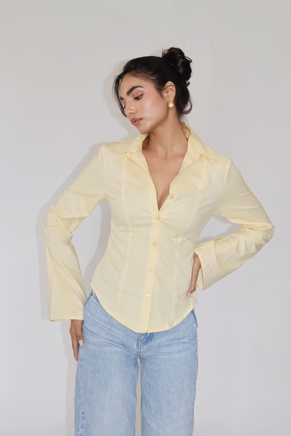 Moon Fitted Shirt � Butter — Select Staples