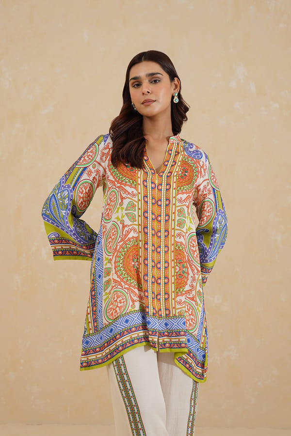 Multicolor Abstract Print Modal Co-ord Set — INCHING INDIA