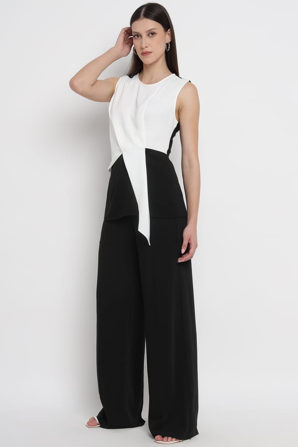 Black High-Rise Wide-Leg Tailored Trousers — Diana Gallesi