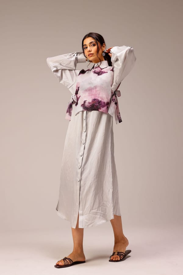Mila Bib Shirt Dress — STUDIO SURBHI