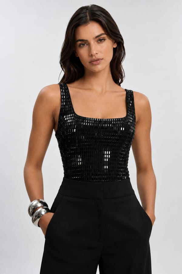 Premium Crystal Embellished Top — KAREN MILLEN