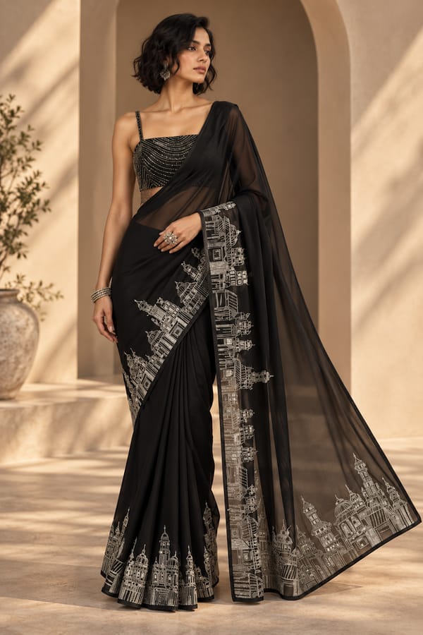 Border Saree � Regal — Orthodox