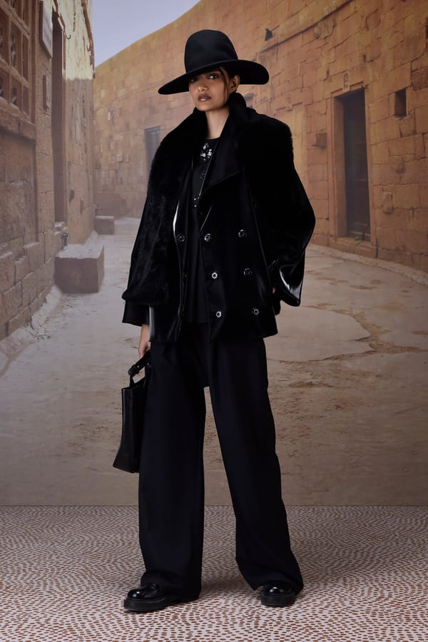 Black Tailored Double-Breasted Statement Jacket — Genes Lecoanet Hemant