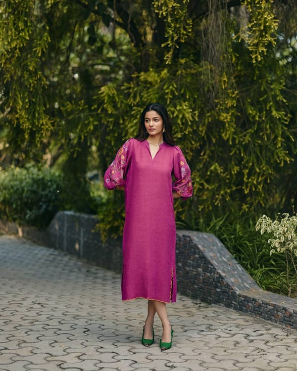 Pink Hemp Dress — EWOKE STUDIO