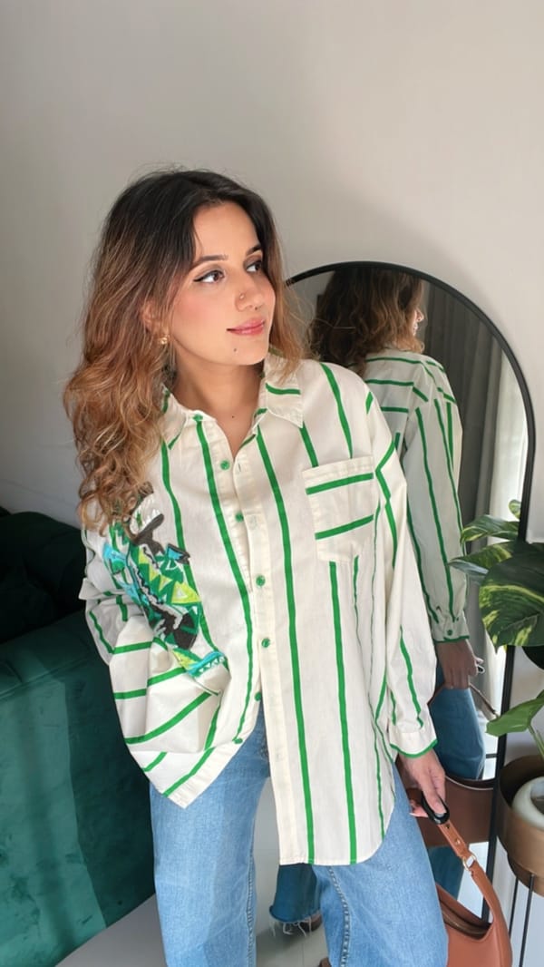 Graphic Poplin Stripe Shirt — CLOSET AFFAIR