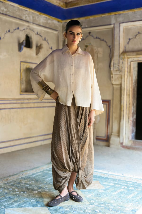 Benares Tissue Structured Shirt — Dash and Dot