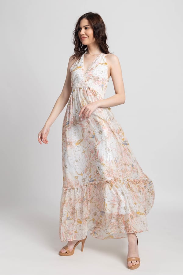 Creamsicle Surplice Maxi Dress — Julo