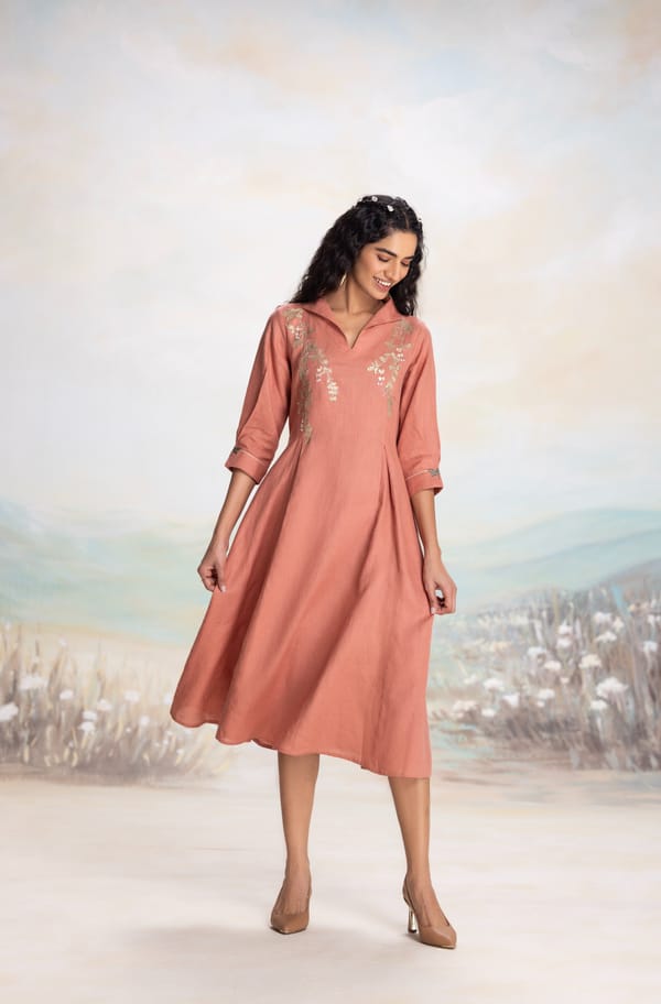 Golden Leaf Dress — Kaveri