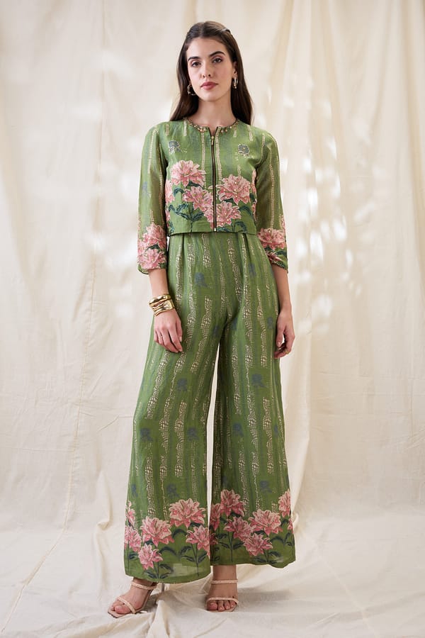 Ravya Embroidered Jumpsuit Set — SOUP by Sougat Paul