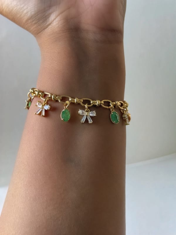 Bow Crystal Pre-Made Charm Bracelet — The Charm Shop