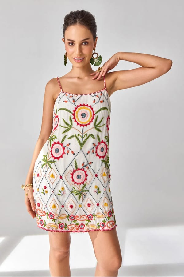 Siena Embroidered Dress — VERB