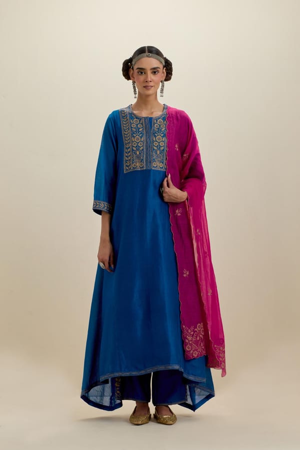 Cotton Dupatta With Embroidery — Upavita