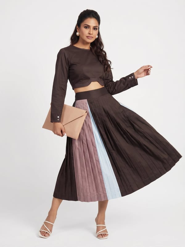 Colorblock Panel Skirt — Escape By Aishwarya
