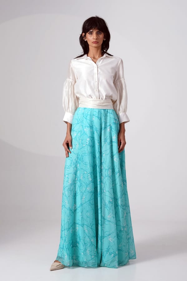 MELANIE - SHIRT GATHERED BELT DIVIDED SKIRT — Madder Much