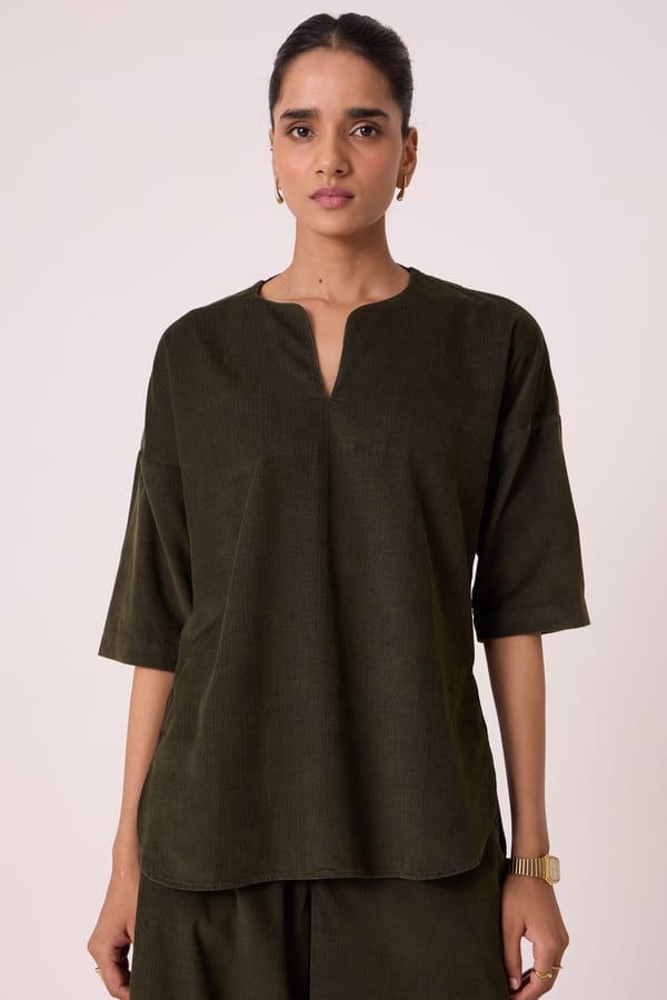 Bobby Green Needlecord Top — The Summer House