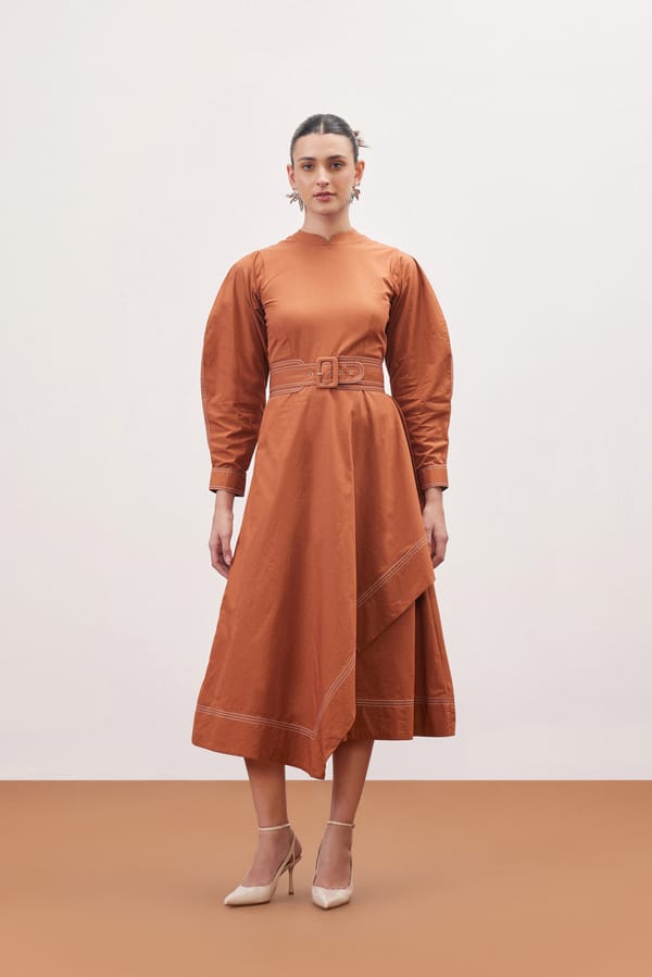 Rust Marigold Dress — NOTIQUE