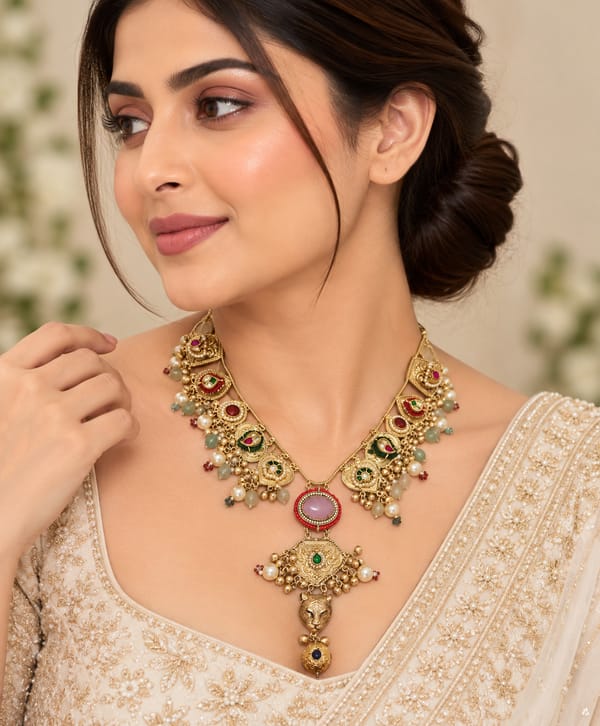 Long Gold Multicolor Set — The Glam by Mansha