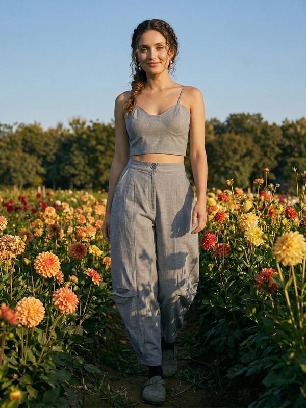 Grey Harem Trousers with Buttoned Ankle Cuffs — HOUSE OF FETT