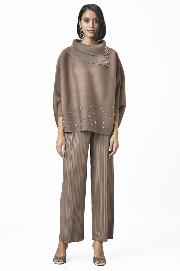 Sloane Pearled Batwing Set — Scarlet Sage
