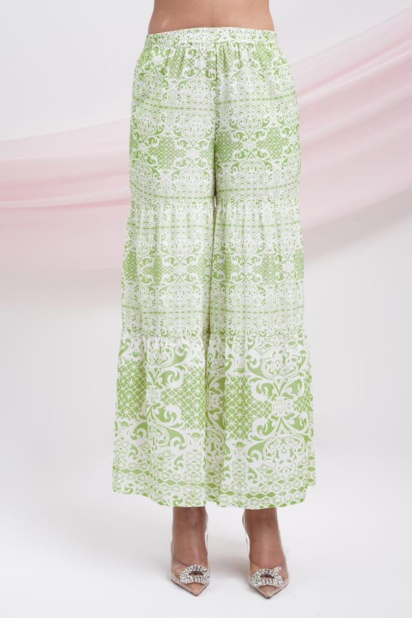 Moving On Pants-Green Lace — Chöjé
