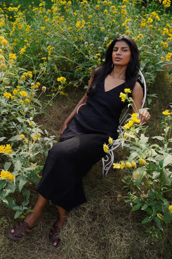 Celeste Linen Dress — TARU JAIPUR