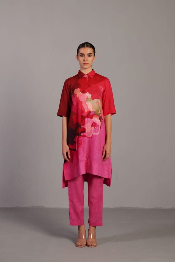 Diffuse Pink Kurta Set — CLOS