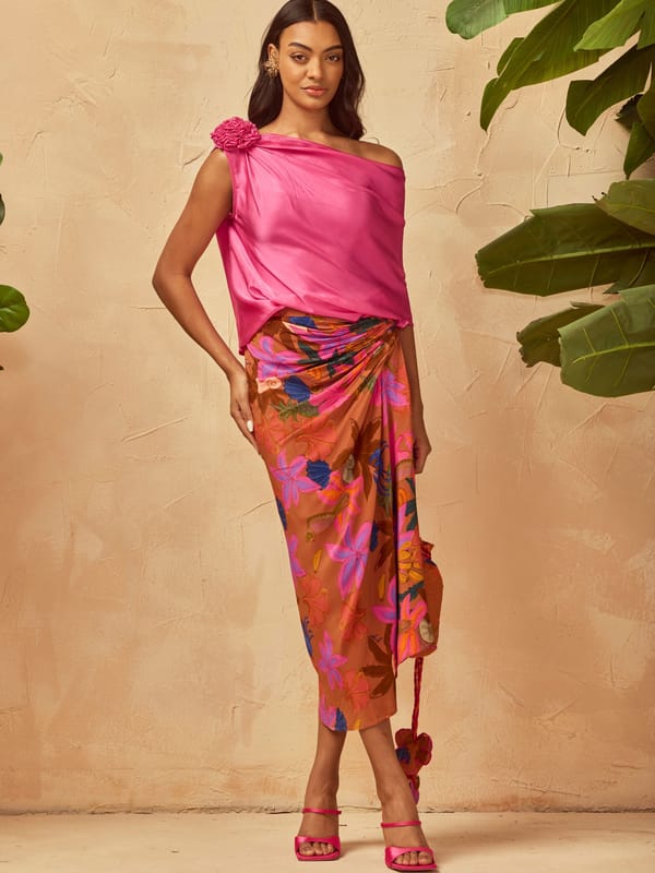 Rani Silk Flower Top — GUAPA