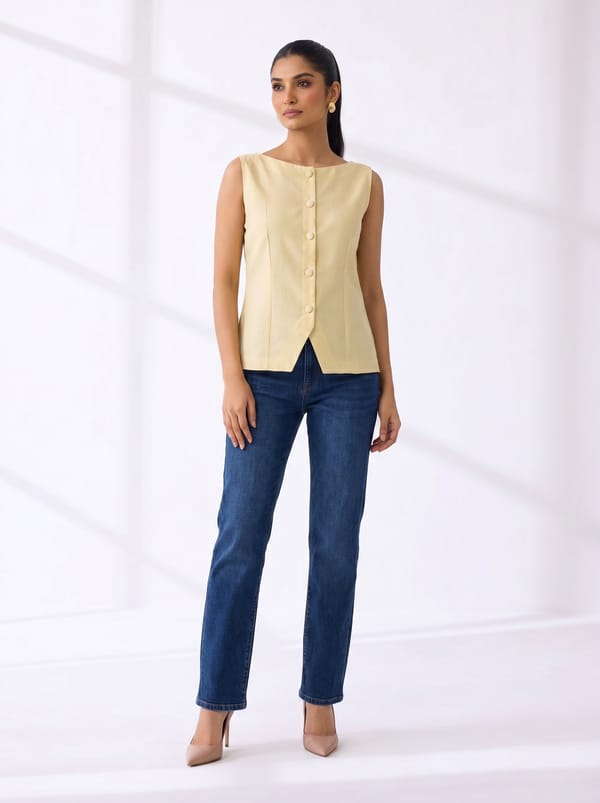 Oslo Shirt Yellow — TARU JAIPUR