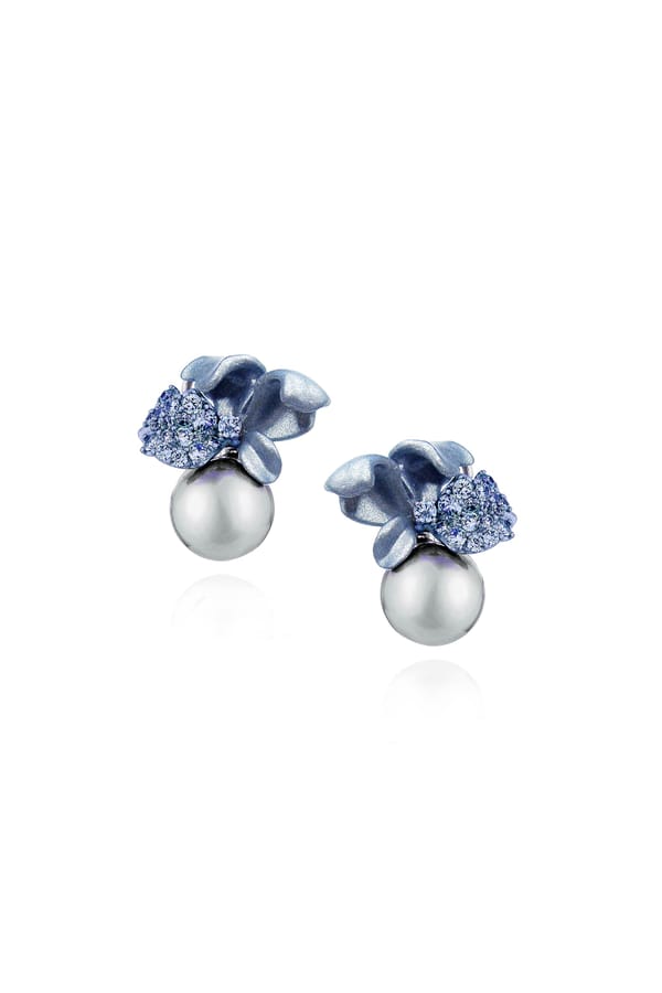 Turquoise Nocturnal Fleur Stud Earrings — Miss Jo