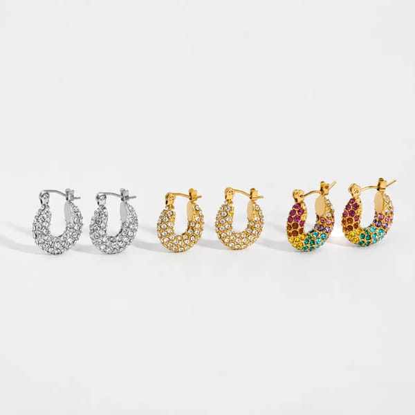 Galaxy Gleam Hoop Earrings — Nam Jewels