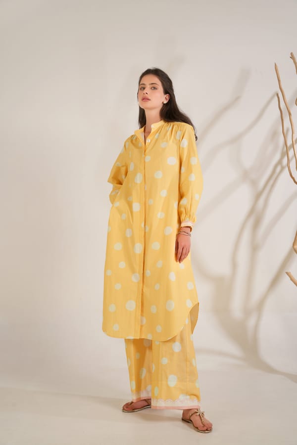Marigold Shirt Dress Co-Ord Set — Moh India