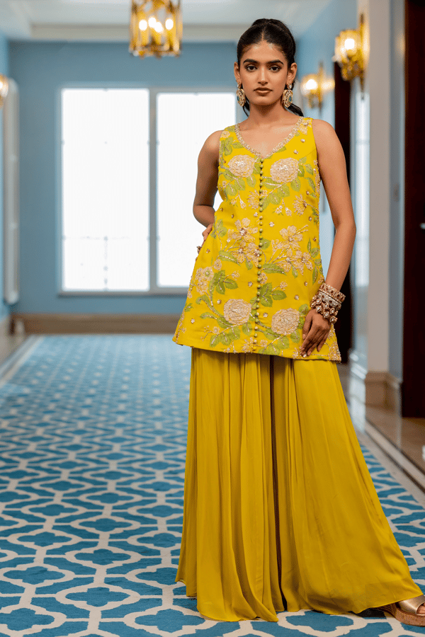 Yanika Kurta Set - Yellow — Paulmi and Harsh