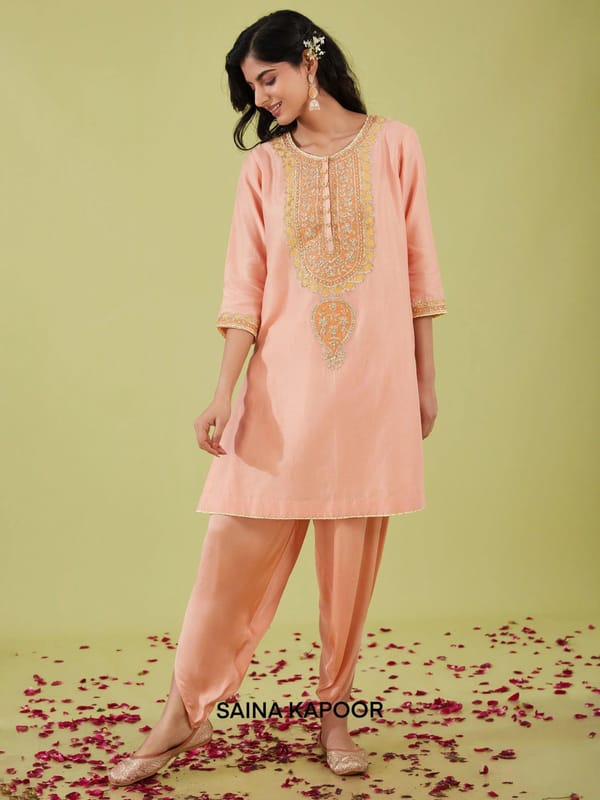 Short Kurta with Samosa Pant — SAINA KAPOOR