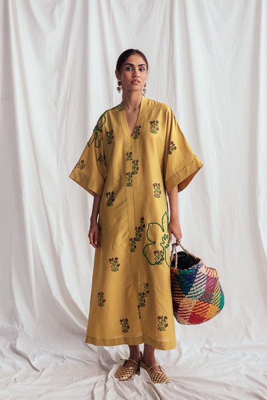 Nimbu Silk Day Dress — JODI