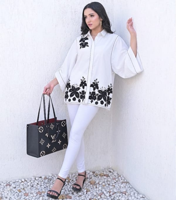 Ivory Fl�ur Shirt — RUCHIKA MALLIKA LABEL