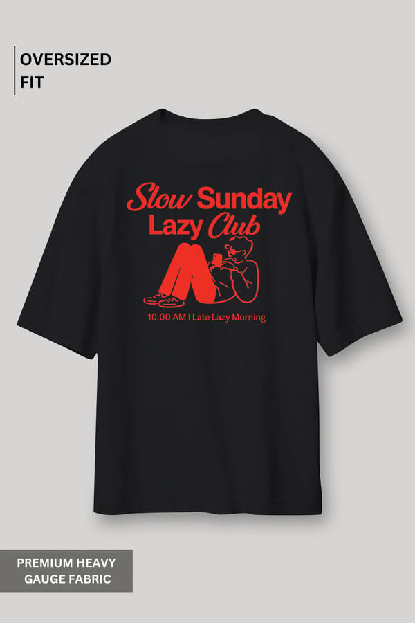 Slow Sunday Lazy Club Oversized T-Shirt — Botnia