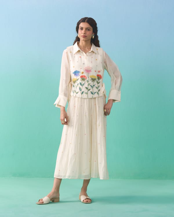 Fluer Bib Dress — NIRVAIR CLOTHING