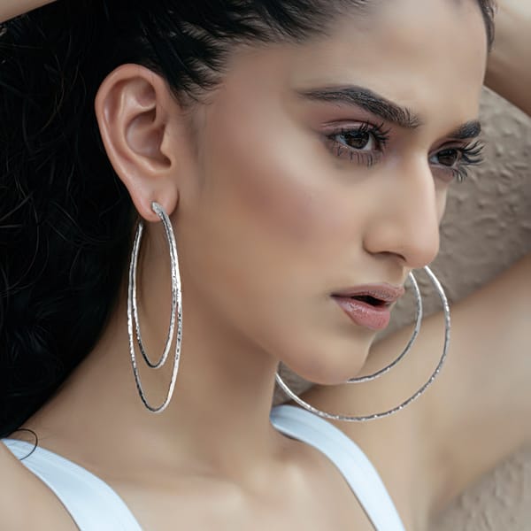 Kimberly Hoops Silver — Equiivalence