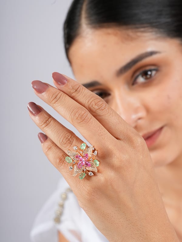 Floral Spark Ring — Cao Jewellery