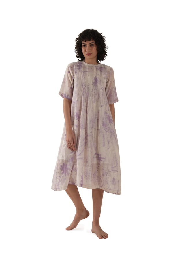 Texcher Print Pintuck Dress — Khat
