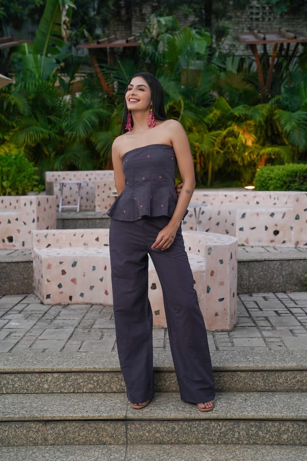 Periscope Linen High-Rise Straight-Leg Trousers — Akirah