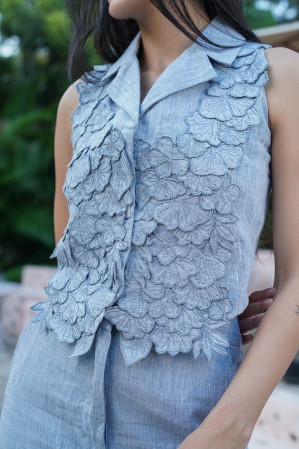 Lune Blue Vest — Akirah