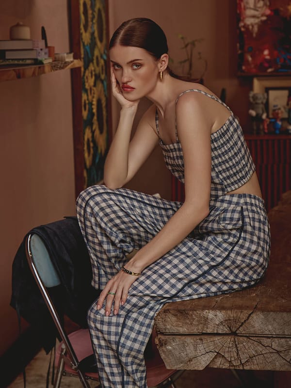 Scott Check Crop Top — HOUSE OF FETT