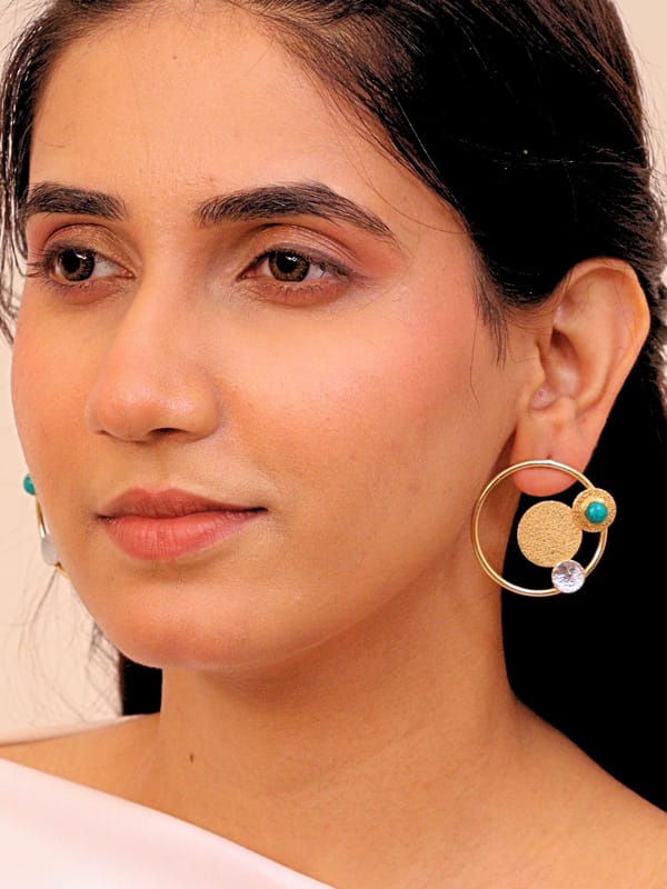 Chandrika Earrings for Women 18K Gold Plated — Viana Jewels
