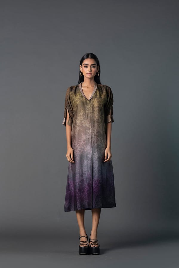 Array Leafy Deep Purple Dress — CLOS