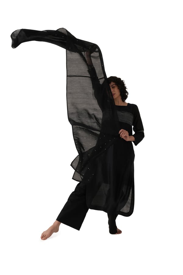 Khat Black Embroidery Dress Co-ord — Khat